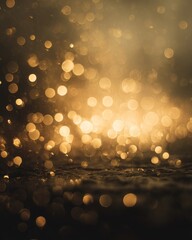 Wall Mural - blurry warm bokeh lights on a soft background