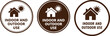© Md Abu Saeid - House sun indoor outdoor use emblem vector, house, sun, indoor, outdoor, use, emblem, symbol, graphic, design, brown, white, circular, icon, text, information, label, warning, caution, safety, directi