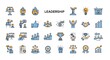 © Shameem - Leadership vector icon set for business management, success, strategy, teamwork, and achievement concepts