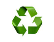 © Wawan - Vibrant green symbol represents global commitment to environmental sustainability and reuse