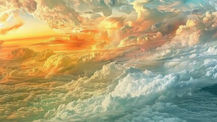 Wall Mural - a plane soaring through the clouds, great for travel or aviation themes