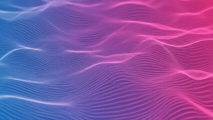 Wall Mural - Abstract digital wave landscape; vibrant pink blue gradient; website background