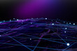 © yurakrasil - A purple background with a lot of lines and dots