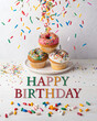 © AqsaGraphics	 - Vibrant Birthday Donuts Festive Sprinkles  Delicious Celebration Isolated On Transparent Background