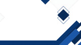Abstract geometric shapes in navy blue and white create a modern, minimalist, and clean design.
