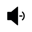 © Miah - Black silhouette of a speaker icon with a minus symbol indicating volume down