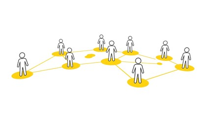 Network of People Connected - Abstract Business Concept