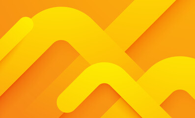 Poster - abstract orange wave background with gradient curves and light texture design
