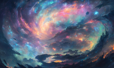 fantasy cosmic anime wallpaper