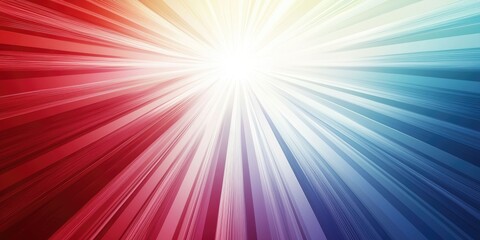 Wall Mural - sunburst background with rays of red, white, and blue