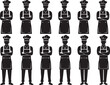 © MDABDUL - Black Chef Silhouette Clipart Culinary Artist Shape for Logo, Menu, and Kitchen Design