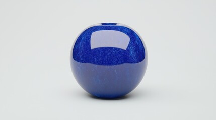 Wall Mural - Blue sphere, studio shot, minimalist background, design element