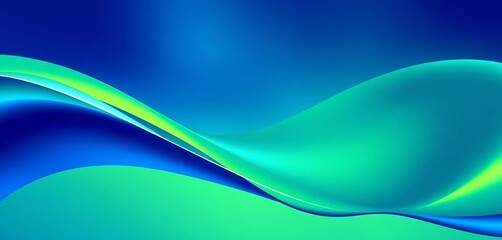 Wall Mural - Abstract blue and green wave pattern, perfect for business banners,  illustration,  water