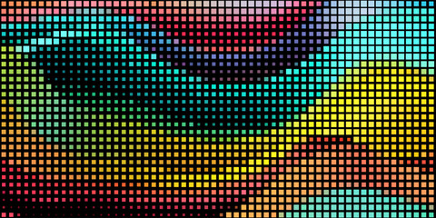 geometric design halftone with a set of colorful abstract circles. multicolor, rainbow vector layout