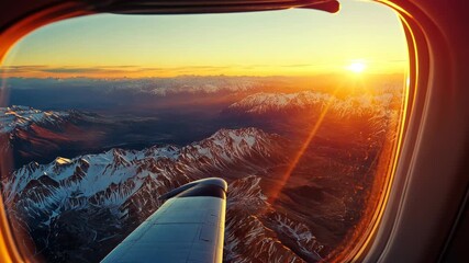 Wall Mural - airplane view of mountains