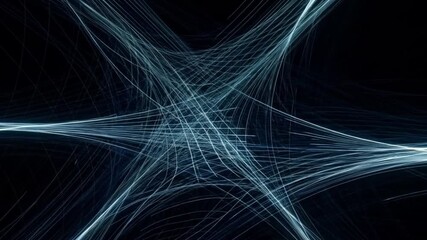 Abstract light trails forming a complex web pattern