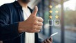 © InkInvent - Customer satisfaction with a positive review and thumbs up gesture