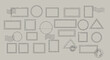 © Mark - Vintage postage stamp frames in linear style with circular and rectangular designs