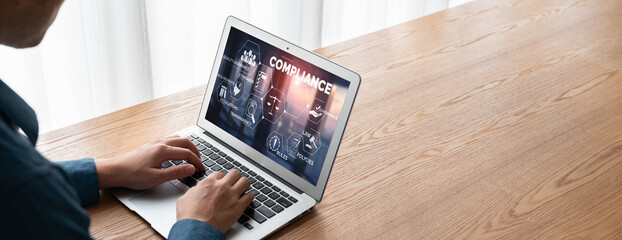 Wall Mural - compliance system for modish online corporate business to meet quality standard