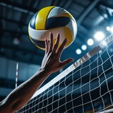 volleyball in the net