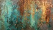 © Jane Kelly - Metallic copper foil texture with oxidized patina and industrial weathering