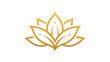 © Jutish - gold lotus flower logo illustration.