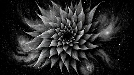 abstract space floral pattern design