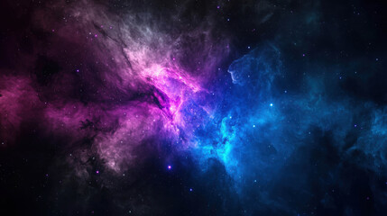 Wall Mural - Cosmic Nebula with Vibrant Colors and Celestial Elements in a Deep Space Background