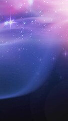 Wall Mural - Animation of glowing stars on pink and purple universe