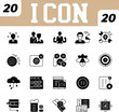 © MdSafi - A Collection of Twenty Different Black and White Business and Technology Icons