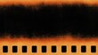 © Dreamdecko - vintage burnt film strip frame with orange and black texture for overlays and retro edits