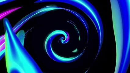 Wall Mural - Seamless Looping Video Abstract Blue Pink Swirl Animation
