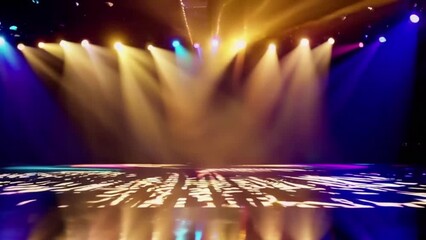 Wall Mural - Seamless Looping Stage Lights Show Background
