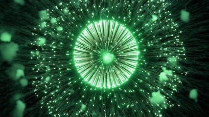 Wall Mural - abstract energy of green light: a captivating display of radiant green light bursts forth, creating 