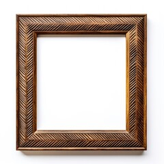 Wall Mural - wood frame vintage backgrounds rectangle white background.