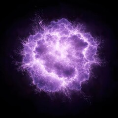 Wall Mural - bomb sci-fi explosion effect purple electric accessories.