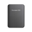 © Habibur614 - Modern dark gray portable solid state drive device with text label.