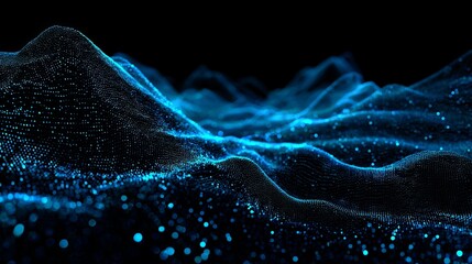 Wall Mural - Cosmic Nebula: Celestial Blue Energy Abstract Background