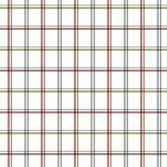 Wall Mural - Blue, green, brown lines on beige tartan seamless pattern background. Vector