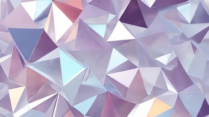 Wall Mural - Geometric Gemstone Abstraction: A mesmerizing display of multifaceted crystal formations, blending shades of pastel hues, evoking a sense of modern luxury and artistic brilliance.