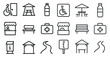 © Coosh448 - Accessibility and recreation outline icons set – linear, line, park and public space symbols