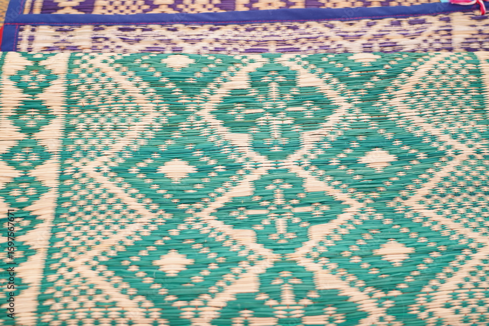 Handwoven Reed Mat Products with Beautiful Patterns by Thai Artisan ...