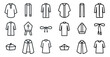 © Coosh448 - Religious apparel outline icons set – clerical, vestments, worship symbols