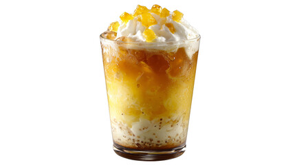 Wall Mural - Icecold citrus delight, a glass of refreshing orangeinfused beverage refreshing.