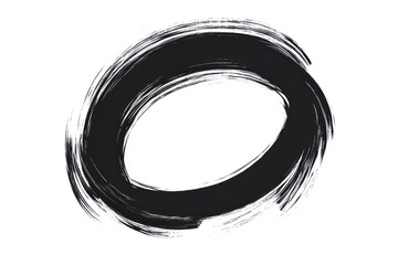 Wall Mural - oval shape scribble black white art.