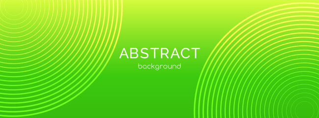 Wall Mural - green gradient abstract background. vector circles minimal banner template for presentations, party 