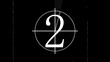 © anasstock2025 - Classic vintage film countdown leader with a bold white number two inside an oval frame on a black background