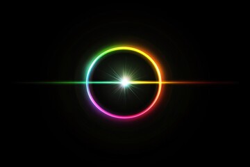 Wall Mural - an isolated blink grow light effect background outdoors rainbow.