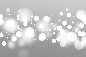 Wall Mural - white bokeh light grey background circles effect.