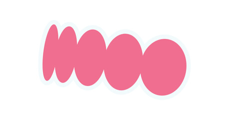 Wall Mural - playful round bubble icon sticker. abstract shape element with a minimal style. this graphic capture